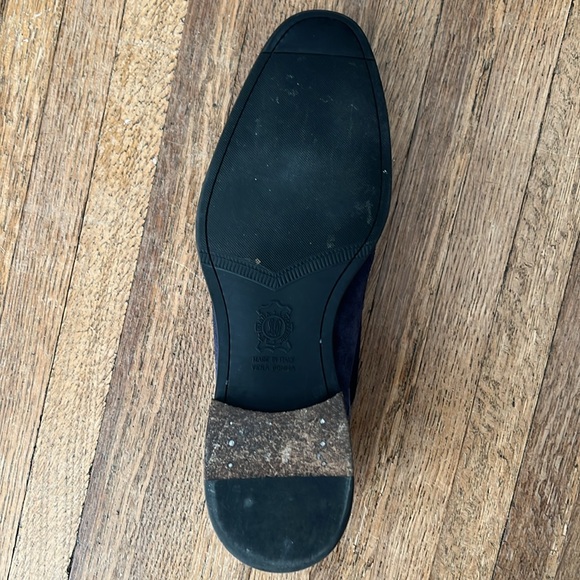 42 EU Made in Italy Blue Swede Dress Shoes in exceptional condition. - Picture 2 of 7